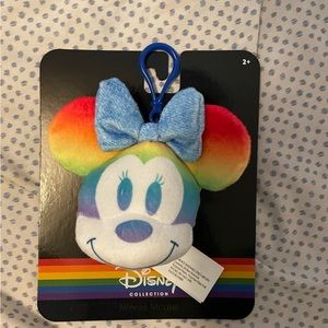 Disney Minnie Mouse pride plush keychain